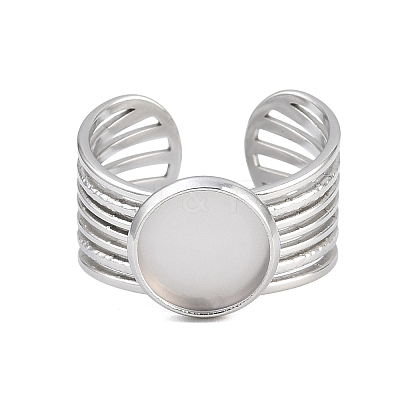 304 Stainless Steel Cuff Ring Components SA-CBA82C8-03B-P-1