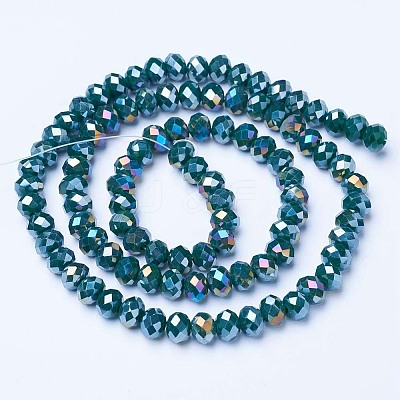 Electroplate Glass Beads Strands EGLA-A034-P4mm-B10-1