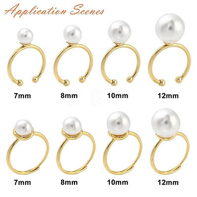Brass Open Cuff Ring Settings KK-G518-04G-02-1