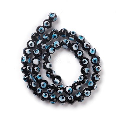 Handmade Evil Eye Lampwork Bead Strands LAMP-M015-02D-1