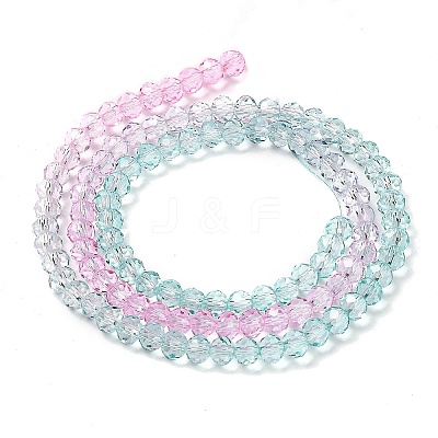 Transparent Painted Glass Beads Strands X1-DGLA-A034-T4mm-A10-1