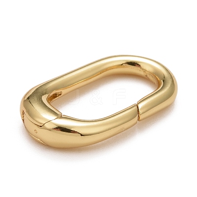 Rack Plating Brass Spring Gate Rings KK-M229-49G-1