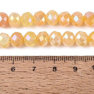 Electroplate Crackle Imitation Jade Glass Beads Strands LS-EGLA-Q131-02C-07-1