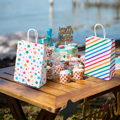 12Pcs 3 Styles Rectangle Paper Gift Bags ABAG-TA0001-84-1