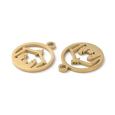 Ion Plating(IP) 304 Stainless Steel Charms STAS-Q303-08G-1