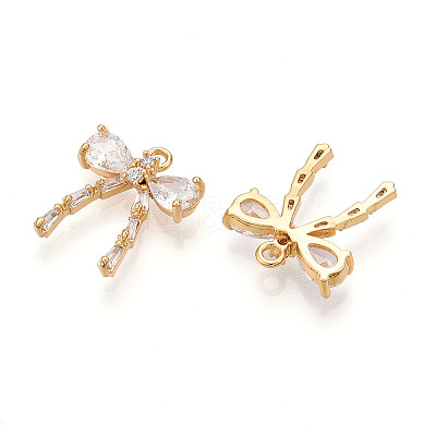 Brass Micro Pave Cubic Zirconia Pendants KK-N261-93A-G-1