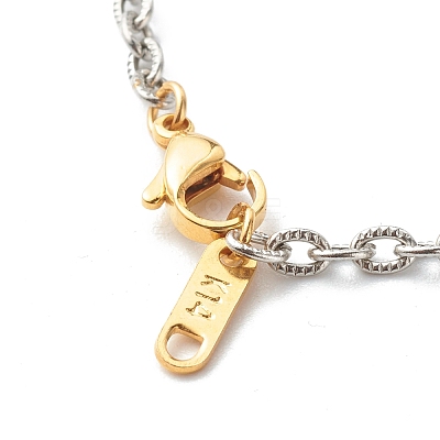 Two Tone 304 Stainless Steel Cable Chains Necklaces NJEW-JN03610-1