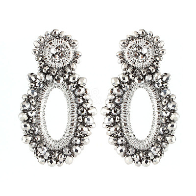 Rhinestone Braided Ear Studs for Women FIND-PW0024-19E-1