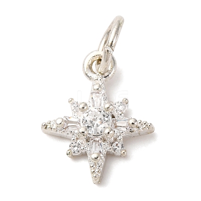 Brass Micro Pave Cubic Zirconia Pendants KK-D378-12S-1