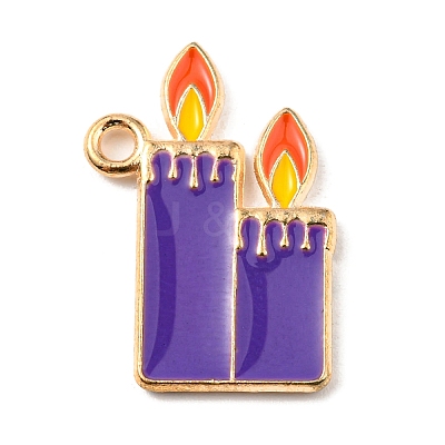 Alloy Enamel Pendants ENAM-G218-C07-1