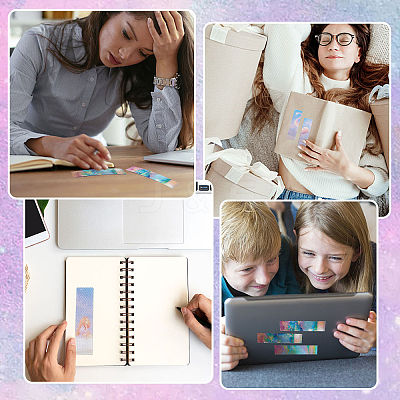 PEVA & Waterproof PVC Plastic Paper Stickers Set DIY-CP0008-01B-1