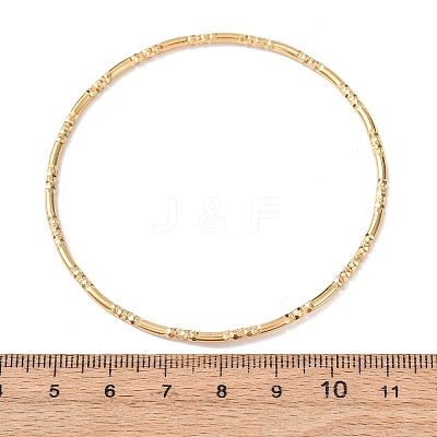 Textured 304 Stainless Steel Bangles for Women BJEW-Z165-05G-1