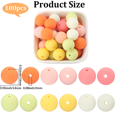 Rubberized Style Imitated Silicone Acrylic Beads MACR-PA0001-06A-03-1