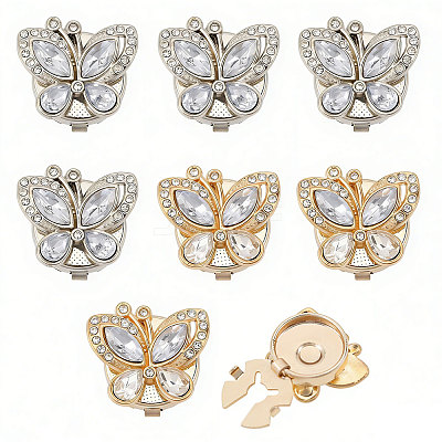 8Pcs 2 Colors Zinc Alloy Cufflinks BUTT-GL0001-03-1
