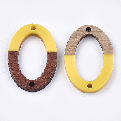 Resin & Walnut Wood Links connectors LS-RESI-S367-08H-1