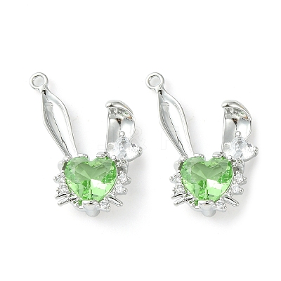 Brass Micro Pave Cubic Zirconia Pendants KK-L208-05P-07-1