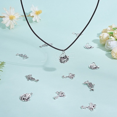 100Pcs 5 Style Tibetan Style Alloy Charms FIND-SZ0002-84-1