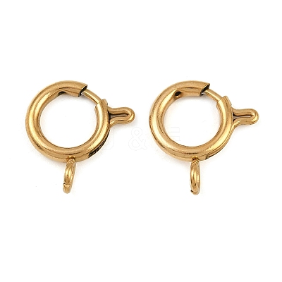 304 Stainless Steel Spring Ring Clasps STAS-B095-05F-G-1