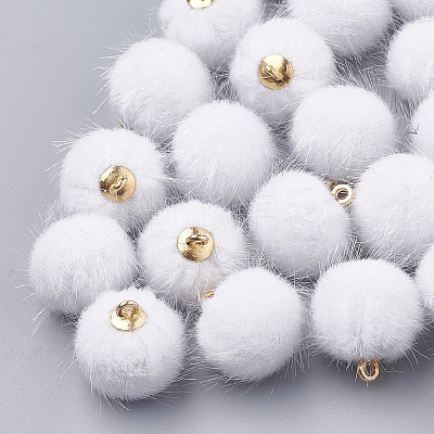 Faux Mink Fur Covered Pendants X-WOVE-S115-01G-1