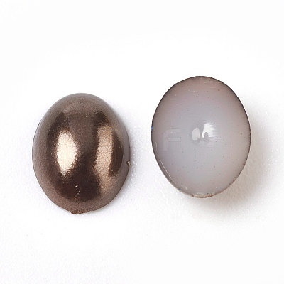ABS Plastic Imitation Pearl Cabochons SACR-R755-8x6mm-Z46-1