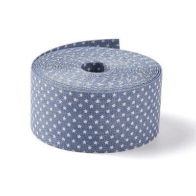 5M Cotton Linen Strar Printed Ribon LS-OCOR-K008-01C-02-1