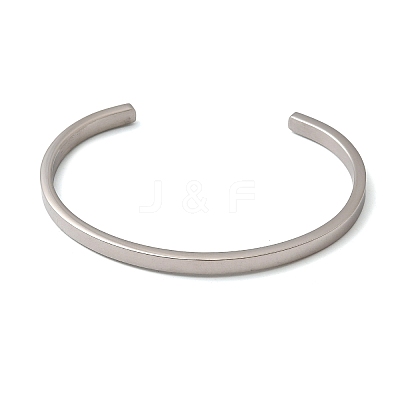 304 Stainless Steel Cuff Bangles BJEW-H644-08P-1