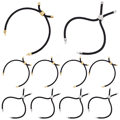 10Pcs 2 Colors Nylon Cords Bracelet Makings Fit for Connector Charms MAK-UN0001-69-1