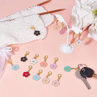 50Pcs Alloy Enamel Pendants Decoration HJEW-SC0001-19-1