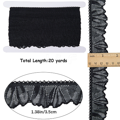 20 Yards Polyester Lace Ribbons OCOR-GF0003-29B-1