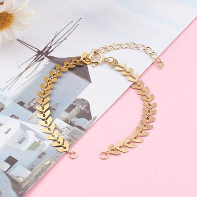 304 Stainless Steel Cobs Chains Bracelet Makings AJEW-JB00929-1