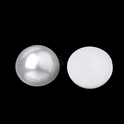 Eco-Friendly Plastic Imitation Pearl Cabochons X-MACR-S283-03P-27-1