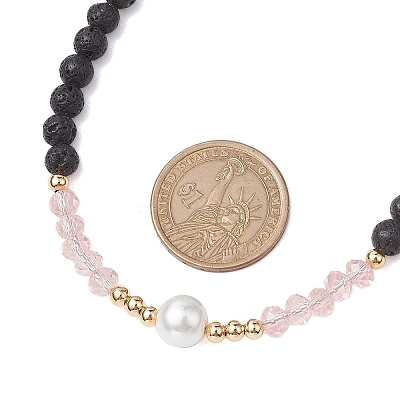 Natural Lava Rock Beaded Necklaces NJEW-JN04856-1
