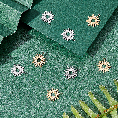 8Pcs 2 Styles 304 Stainless Steel Charms STAS-UN0035-77-1