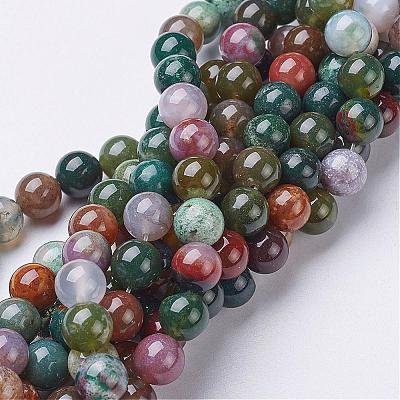 Natural Indian Agate Beads Strands GSR002-1