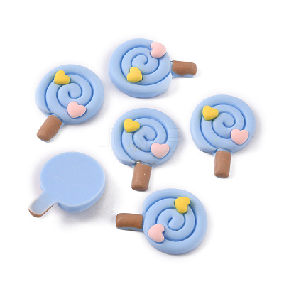 Opaque Resin Cabochons RESI-WH0035-02E-1