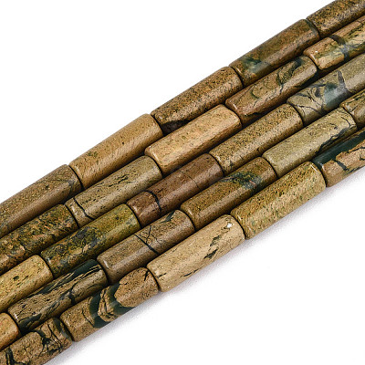 Natural Verdite Stone Beads Strands G-T141-71-1