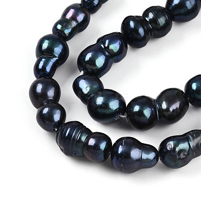 Natural Nucleated Baroque Keshi Pearl Beads Strands PEAR-S020-F13-1