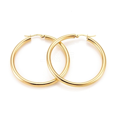 304 Stainless Steel Hoop Earrings EJEW-H358-08G-A-1