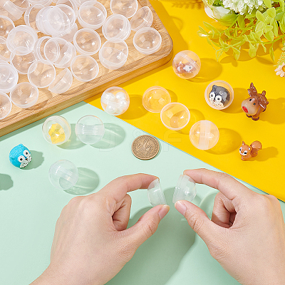 300Pcs Plastic Vending Machine Egg Capsules AJEW-PH0008-57-1