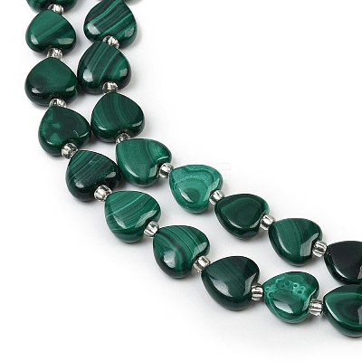 Natural Malachite Beads Strands G-L630-B01-10x10mm-1