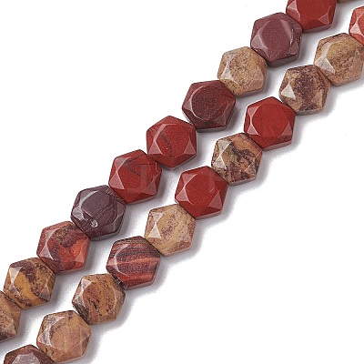 Natural Red Rainbow Jasper Beads Strands G-K359-C09-01-1