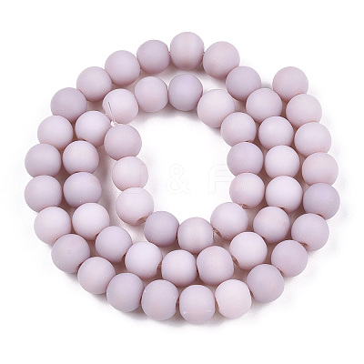 Opaque Glass Beads Strands GLAA-T032-P8mm-MD07-1