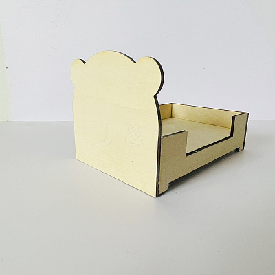 Dollhouse Miniature Furniture Children's Playhouse Accessories 1:12 Bedroom Scene Toy Shooting Props Cute Bear PW-WG55B27-01-1
