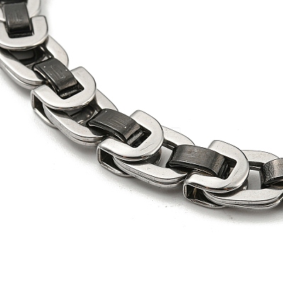 Two Tone 201 Stainless Steel Link Chain Bracelet BJEW-B078-29BP-1