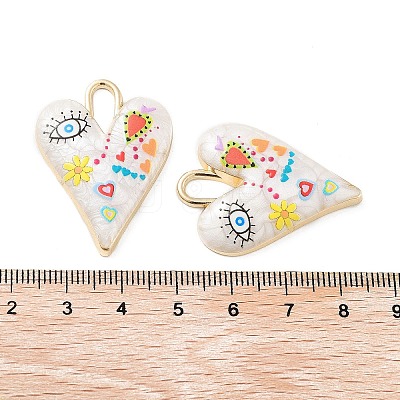 Rack Plating Alloy Enamel Pendants FIND-C050-09G-06-1