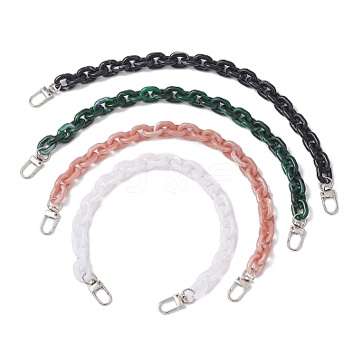 4Pcs 4 Colors Acrylic Cable Chain Purse Decorative Chains AJEW-BA00178-1