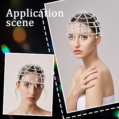 Alloy Rhinestone Headbands for Women AJEW-WH20020-241P-1
