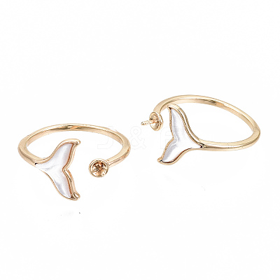 Brass Peg Bails Cuff Finger Ring Settings X-KK-S354-288-NF-1