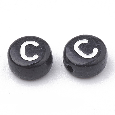 Opaque Acrylic Beads X-SACR-N002-02C-1
