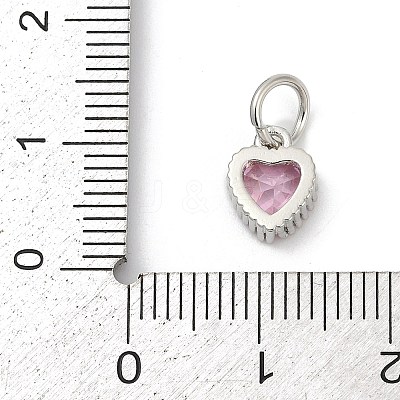 Brass Micro Pave Cubic Zirconia Pendants KK-H204-01P-02-1